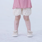Pink Baggy Linen Shorts For Baby Girl Image