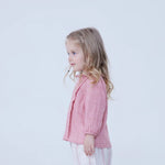Plain Linen Blouse For Baby Girl Image