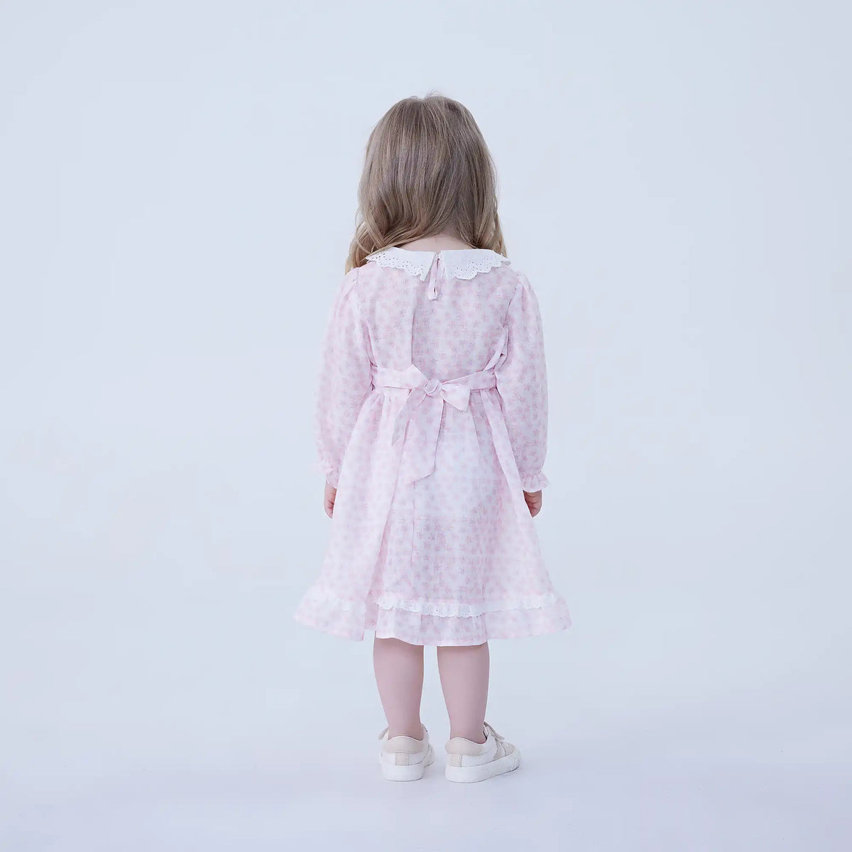 Floral Linen Dress For Baby Girl Image