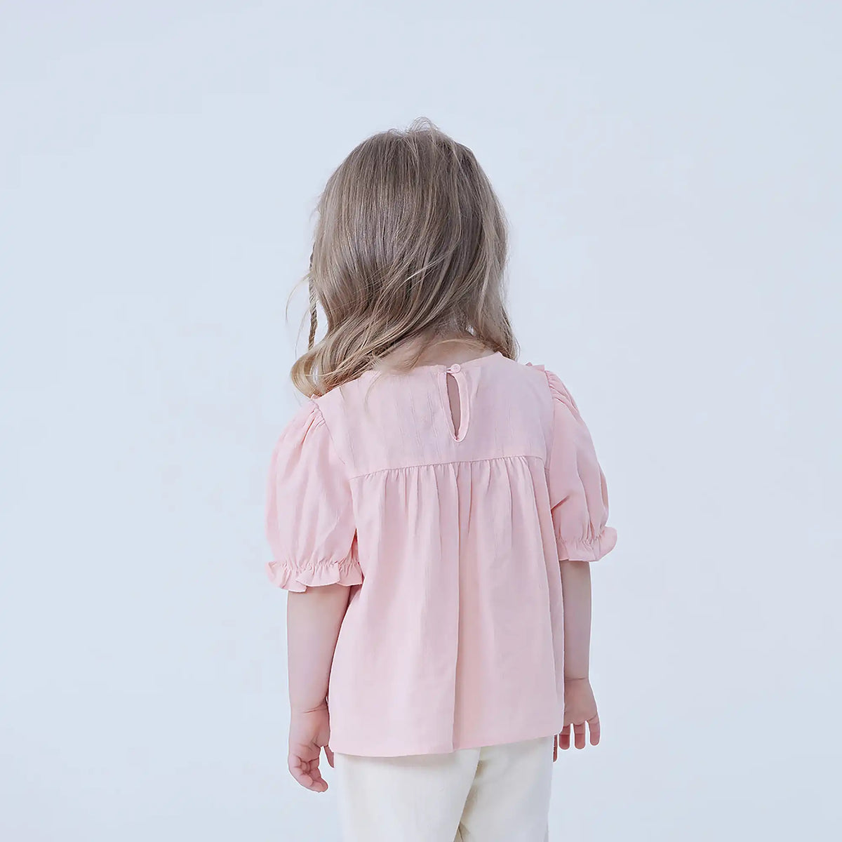 Floral Linen Blouse For Baby Girl Image