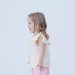 Plain Linen Shirt For Baby Girl Image