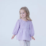 Jacquard Linen Blouse For Baby Girl Image