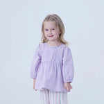 Jacquard Linen Blouse For Baby Girl Image