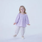Ankle-Tied Linen Pants For Baby Girl Image