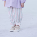 Ankle-Tied Linen Pants For Baby Girl Image