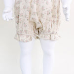 Floral Linen Romper For Baby Girl Image
