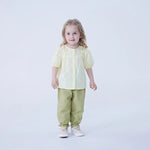 Ankle-Tied Linen Pants For Baby Girl Image