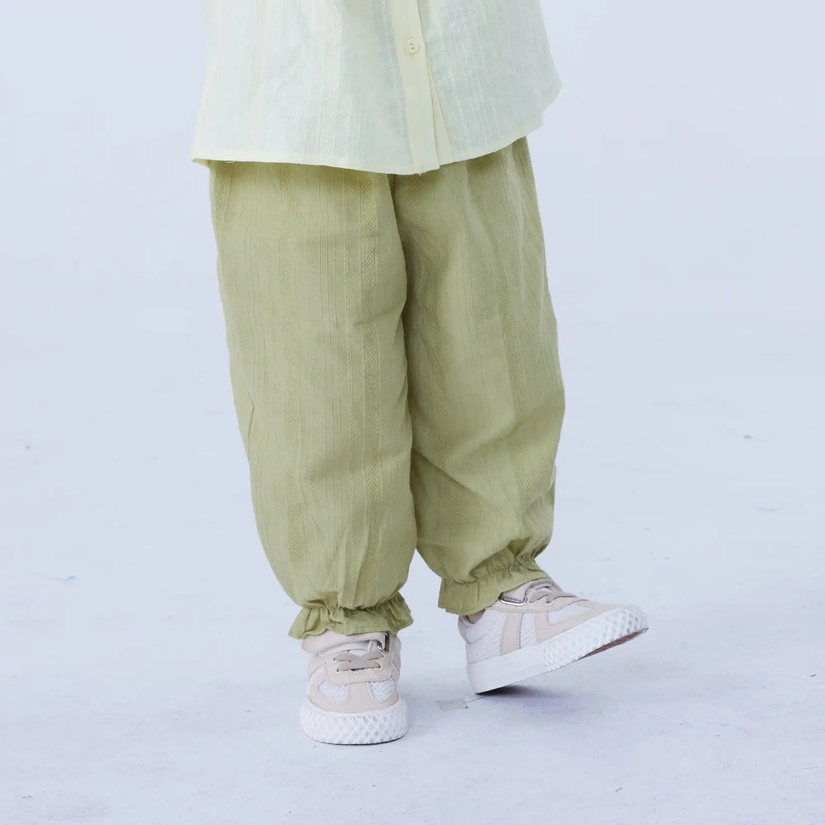 Ankle-Tied Linen Pants For Baby Girl Image