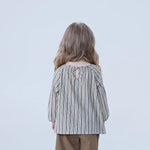 Striped Linen Blouse For Baby Girl Image