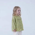 Jacquard Linen Shirt For Baby Girl Image
