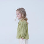 Jacquard Linen Shirt For Baby Girl Image