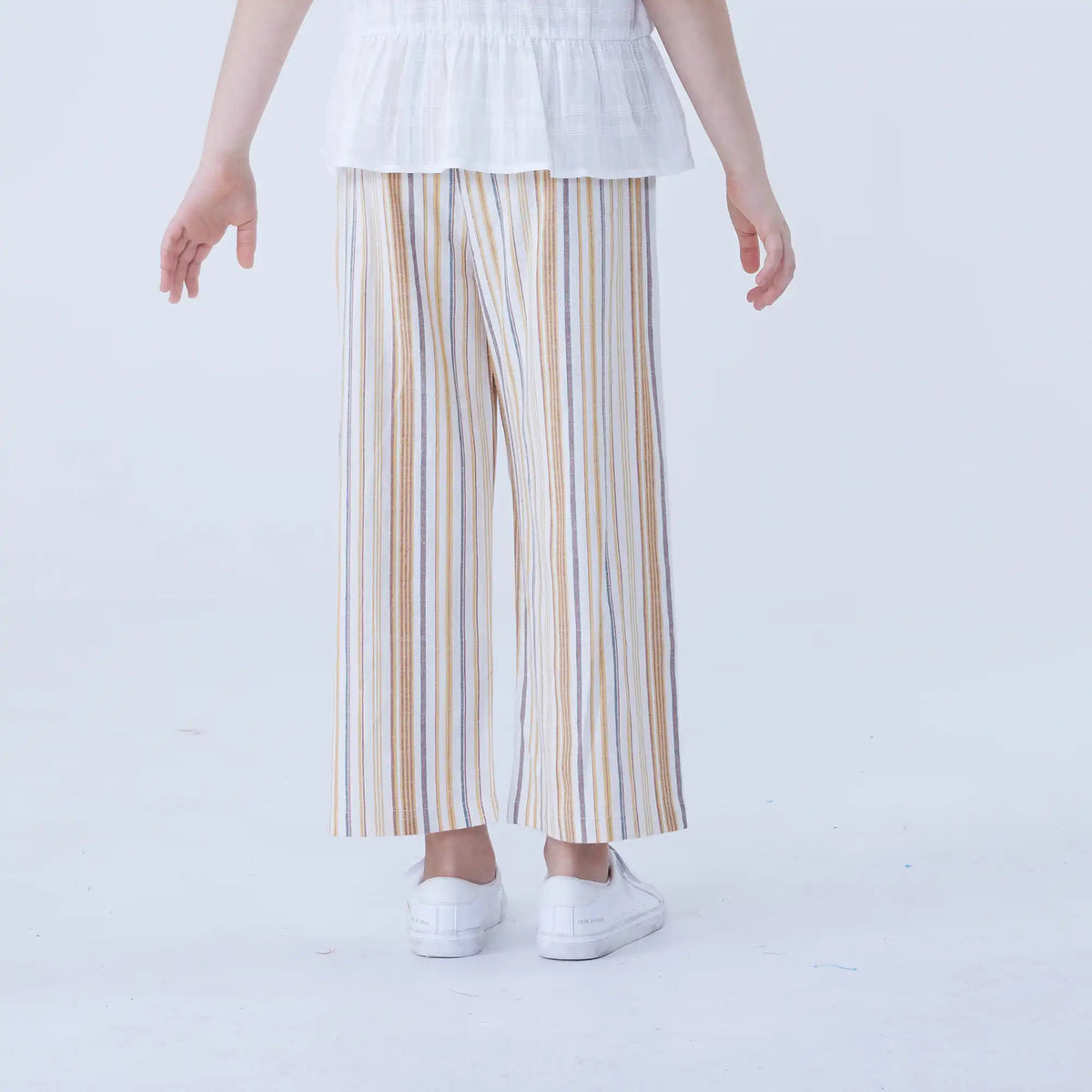 Wide-Leg Linen Pants For Girls Image