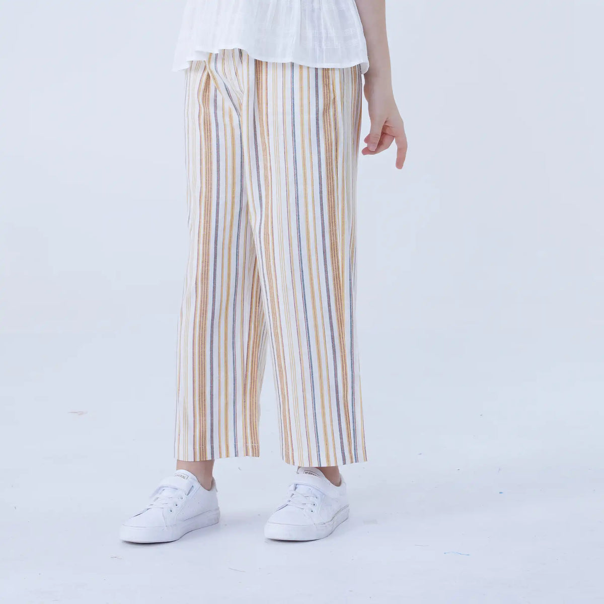Wide-Leg Linen Pants For Girls Image