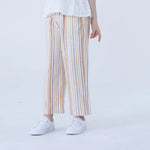Wide-Leg Linen Pants For Girls Image