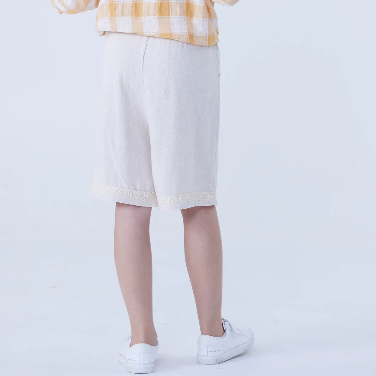 Baggy Linen Shorts For Girls Image