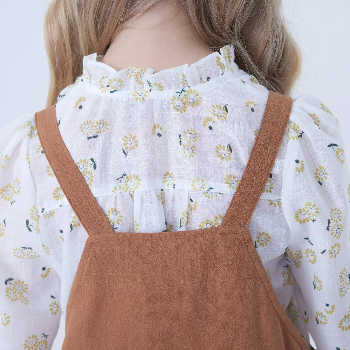 Plain Linen Overalls For Girls Image