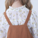 Plain Linen Overalls For Girls Image