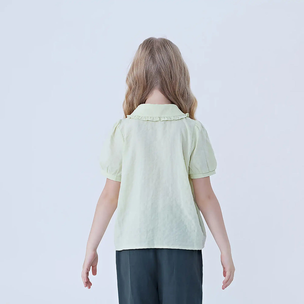 Jacquard Linen Shirt For Girls Image