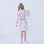 Striped Linen Dress For Girls Image