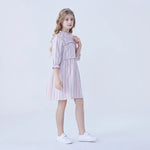 Striped Linen Dress For Girls Image