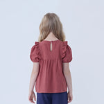 Striped Linen Blouse For Girls Image