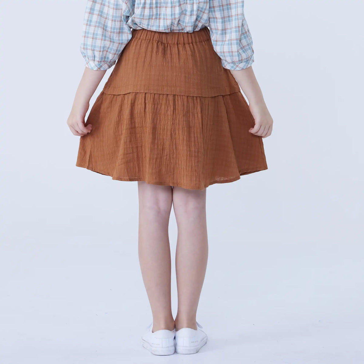 Skater Linen Skirt For Girls Image