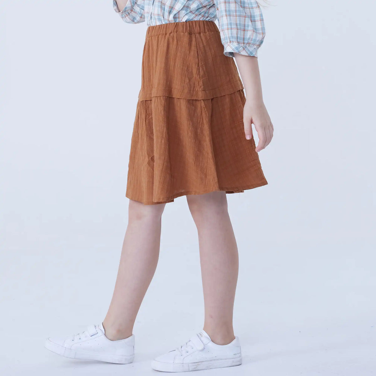 Skater Linen Skirt For Girls Image