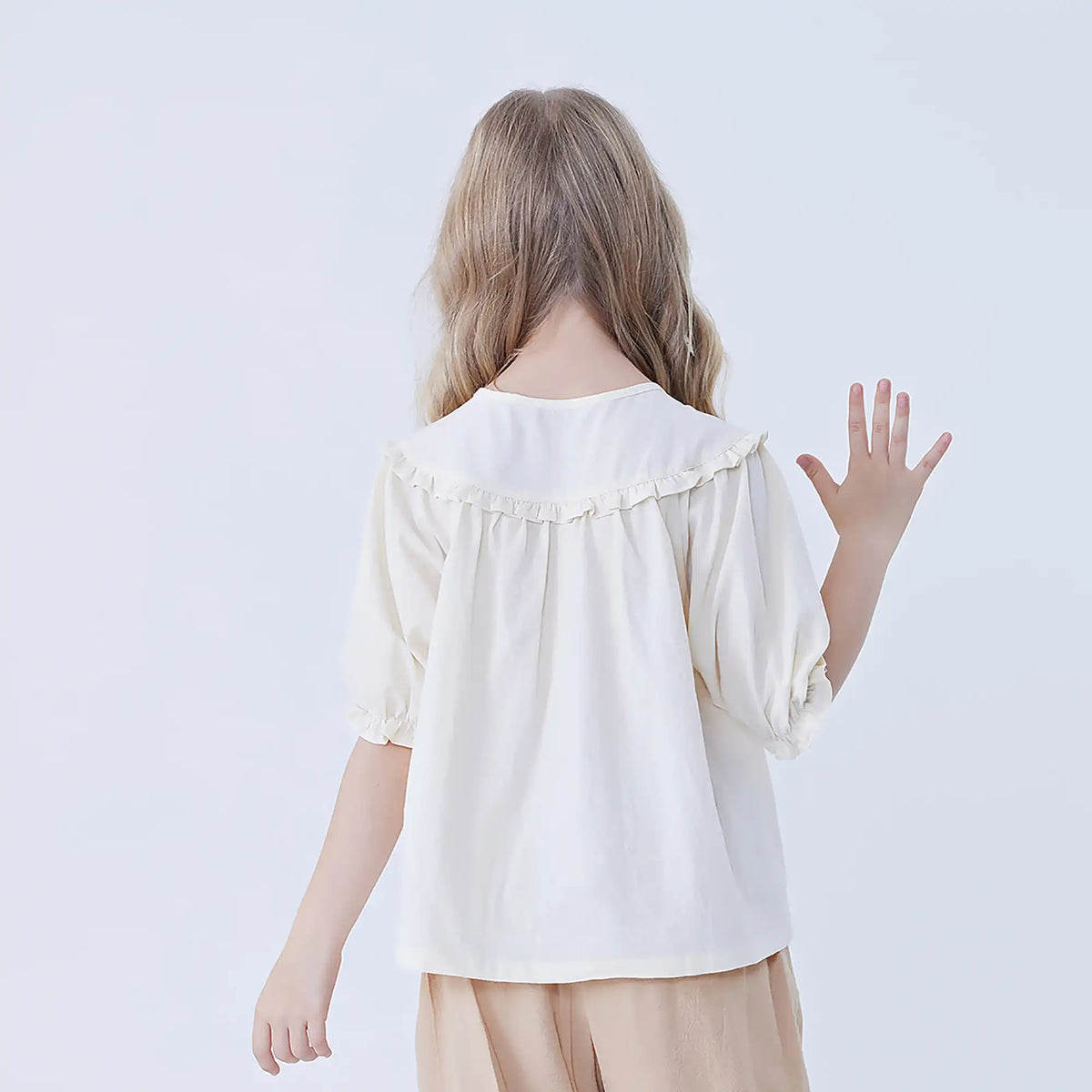 Jacquard Linen Shirt For Girls Image