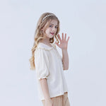 Jacquard Linen Shirt For Girls Image