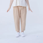 Beige Harem Linen Pants For Girls Image
