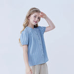 Striped Linen Shirt For Girls Image