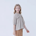 Jacquard Linen Shirt For Girls Image