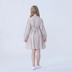 Striped Linen Dress For Girls Image