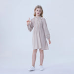Striped Linen Dress For Girls Image