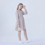 Striped Linen Dress For Girls Image
