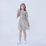 Floral Linen Dress For Girls Image