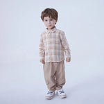 Checked Linen Shirt For Baby Boy Image