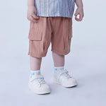 Orange Ordinary Linen Shorts For Baby Boy Image