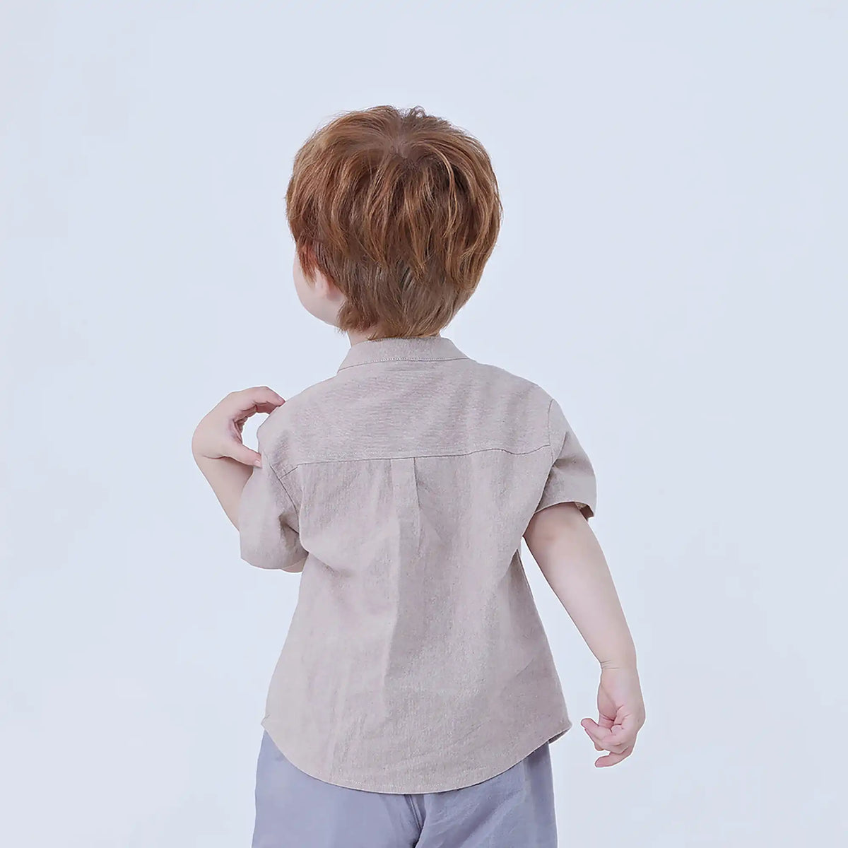 Solid Linen Shirt For Baby Boy Image
