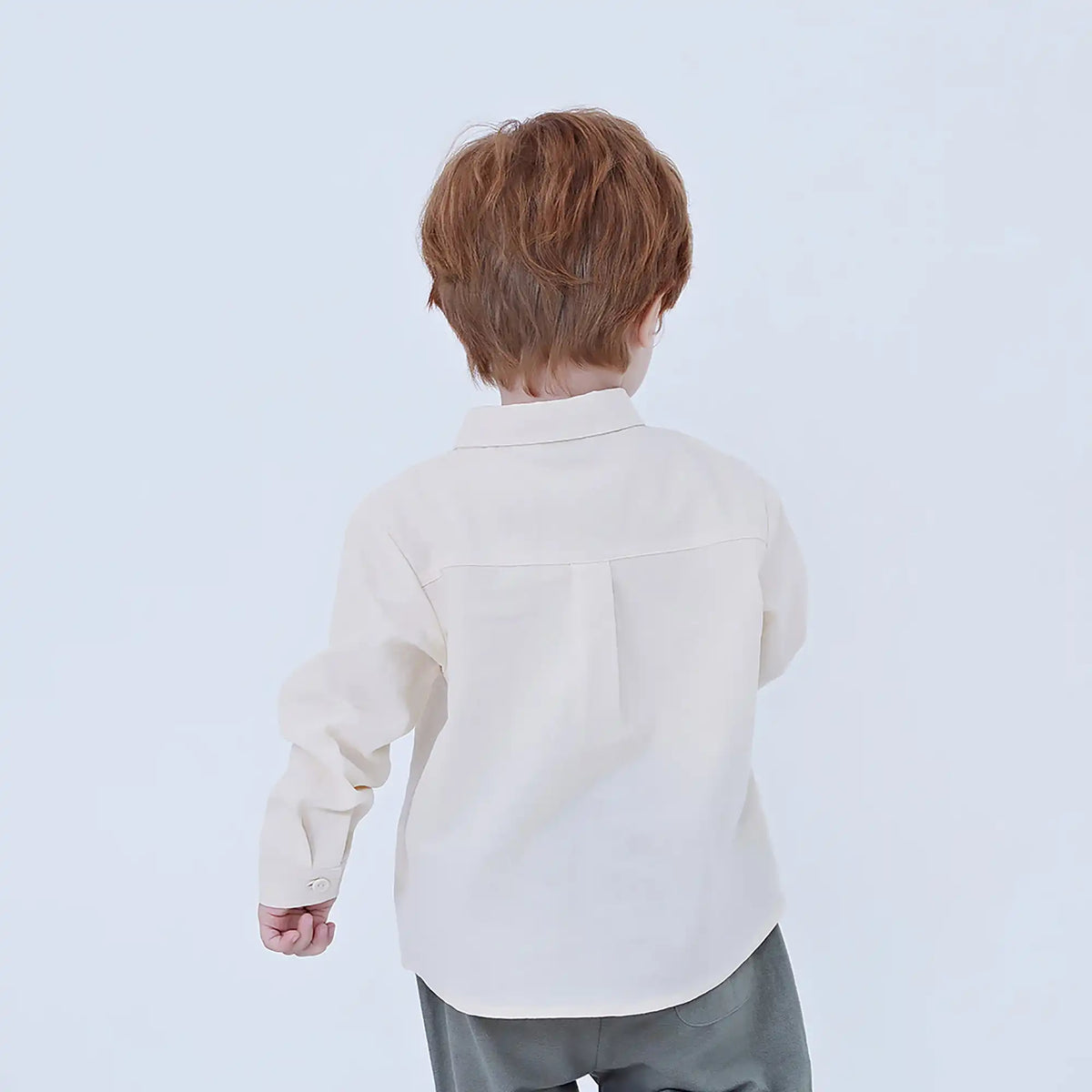 Plain Linen Shirt For Baby Boy Image
