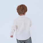 Plain Linen Shirt For Baby Boy Image