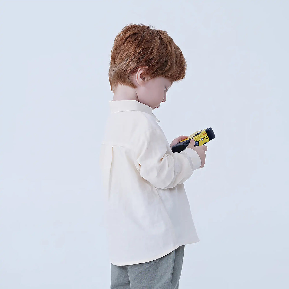 Plain Linen Shirt For Baby Boy Image
