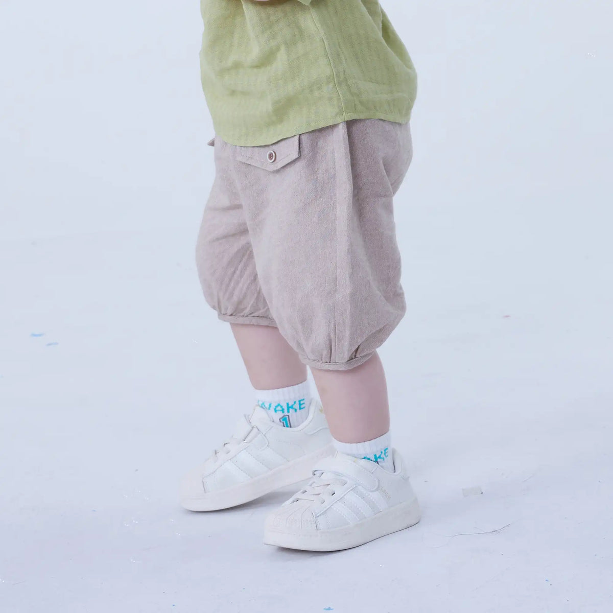 Ankle-Tied Linen Shorts For Baby Boy Image