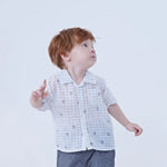 Checked Linen Shirt For Baby Boy Image