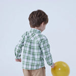 Checked Linen Shirt For Baby Boy Image