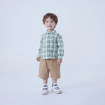 Checked Linen Shirt For Baby Boy Image