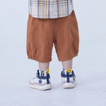 Ankle-Tied Linen Shorts For Baby Boy Image