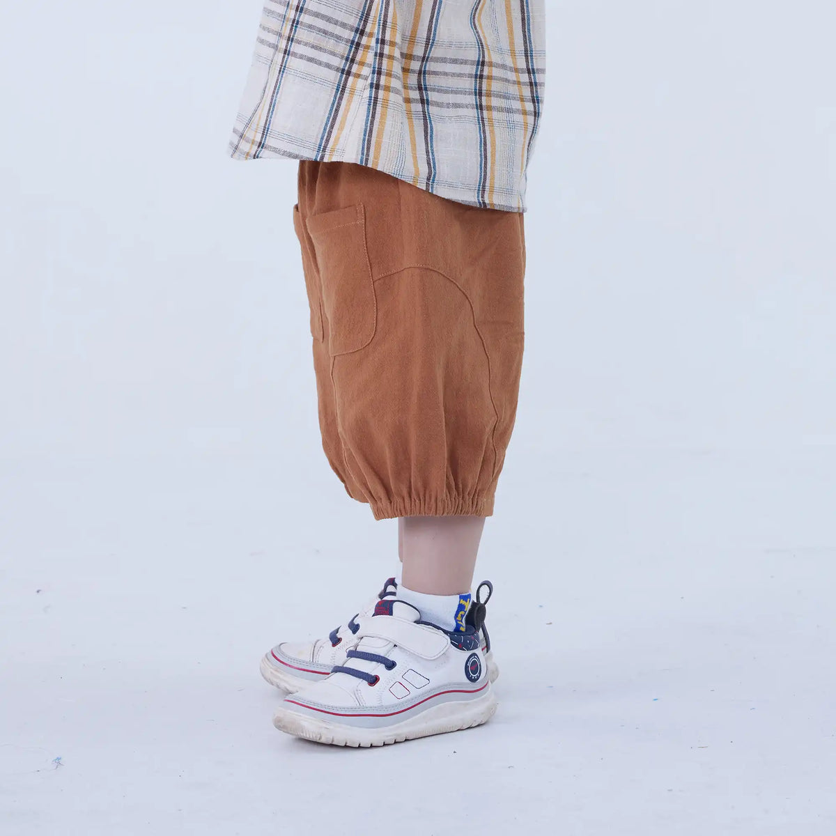 Ankle-Tied Linen Shorts For Baby Boy Image