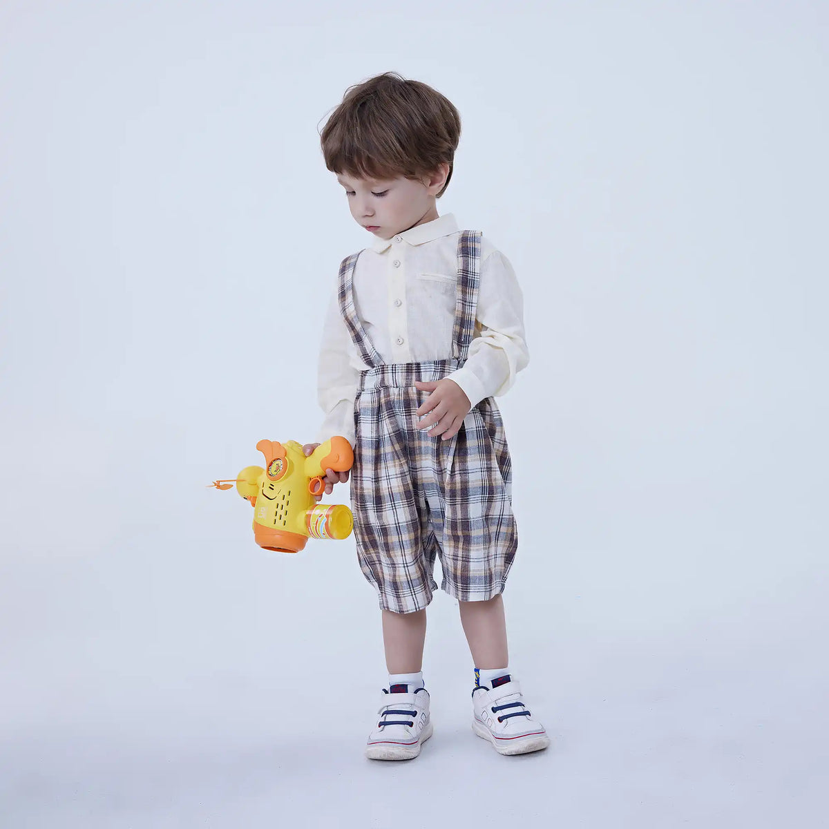 Plain Linen Shirt For Baby Boy Image