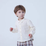 Plain Linen Shirt For Baby Boy Image